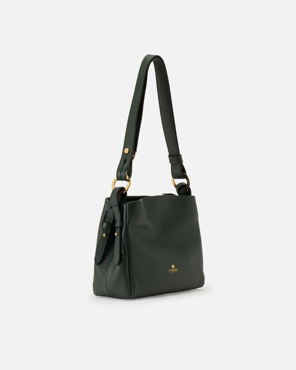 Velvet borsa a spalla piccola con tracolla estensibile Muschio  - Borse A Spalla - Borse Donna - Borse - Cuoieria Fiorentina