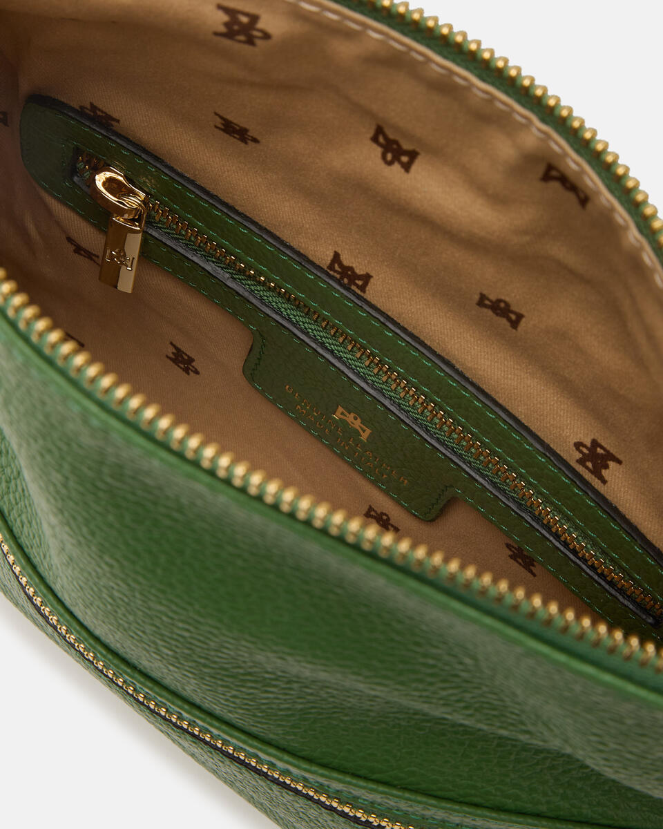 Velvet Borsa a tracolla reversibile condoppia bandoliera in metallo Aloe  - Tracolla - Borse Donna - Borse - Cuoieria Fiorentina
