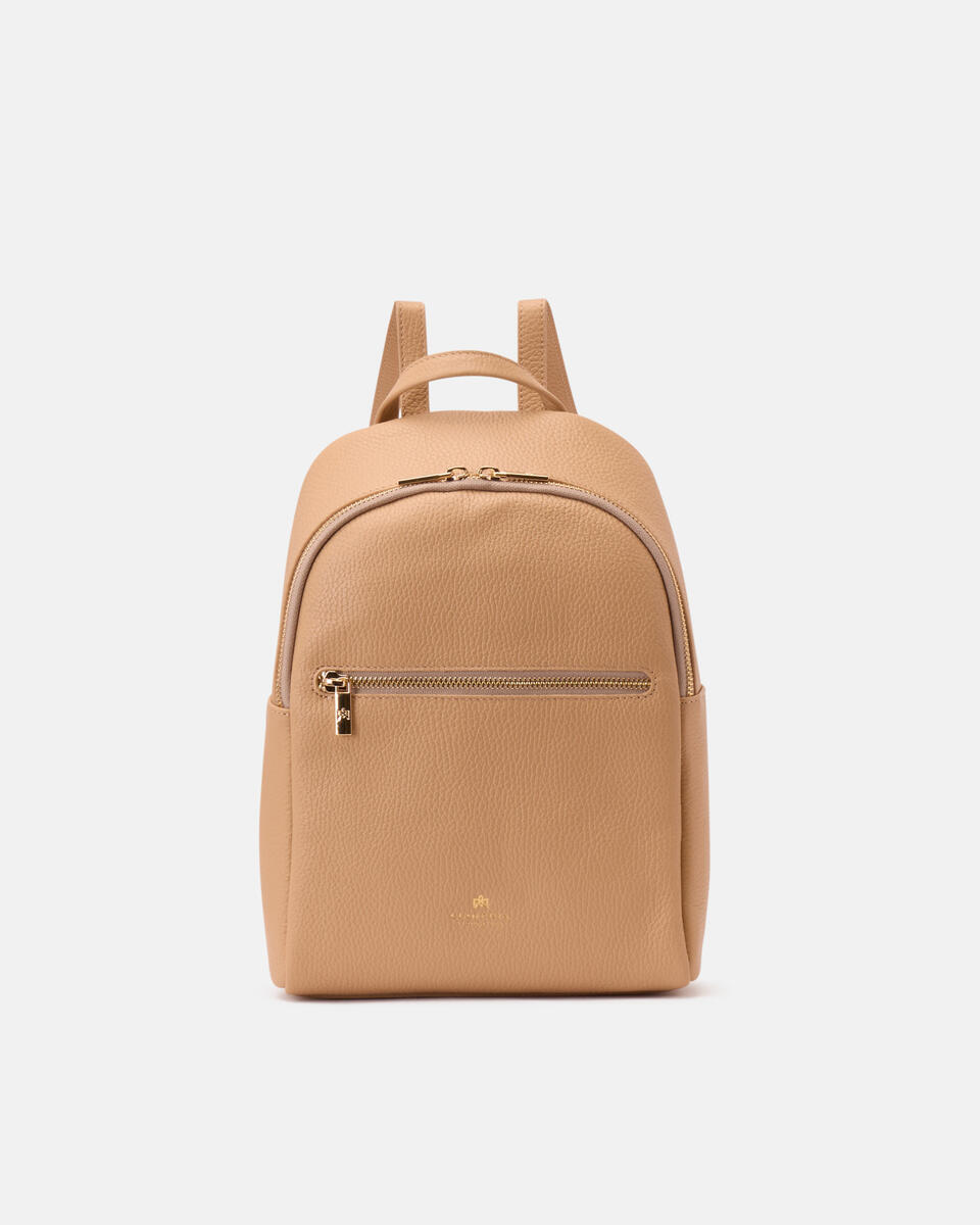 Velvet zainetto urban con zip e spallacci regolabili Nude  - Borse - Special Price - Cuoieria Fiorentina