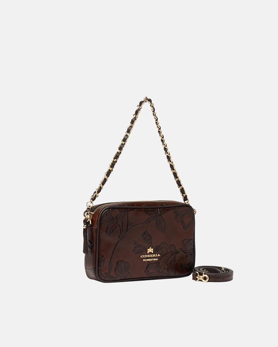 Mimì mini shoulder bag convertibile con doppia bandoliera Mogano  - Mini Bag - Borse Donna - Borse - Cuoieria Fiorentina