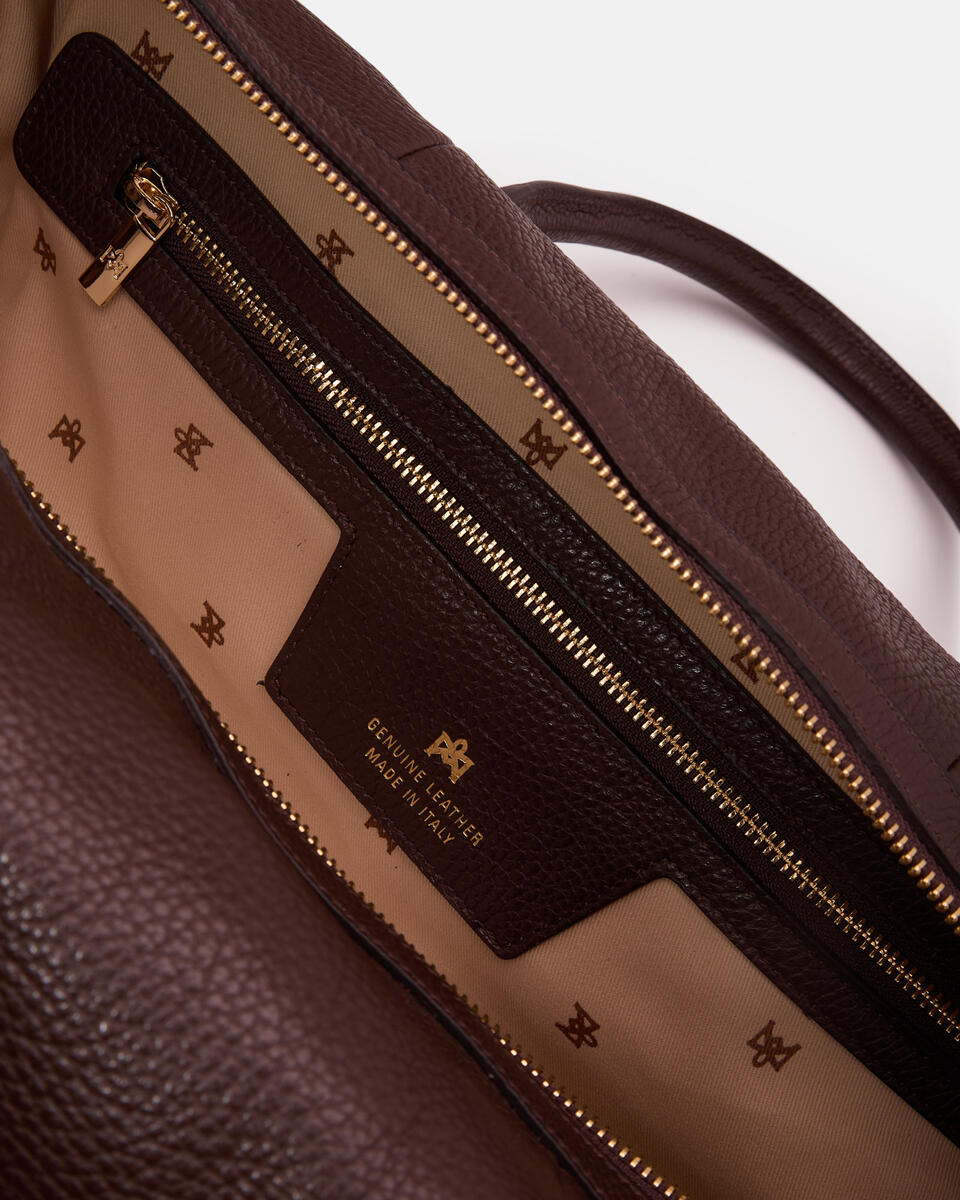 WEEKENDER Chocolate  - Travel Bags - Travel Bags - Cuoieria Fiorentina