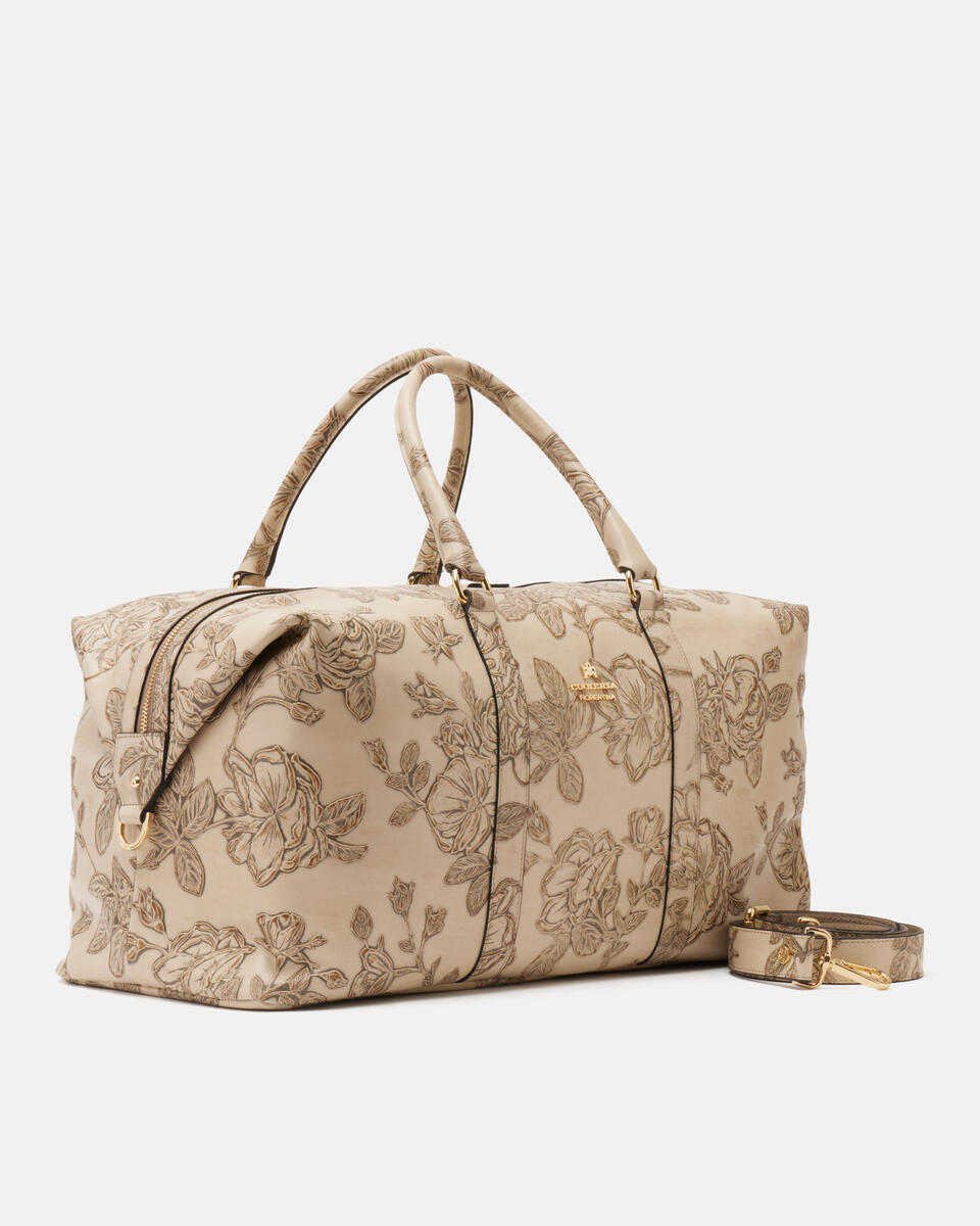Weekender in mimi Taupe  - Borse Da Viaggio - Borse Da Viaggio - Cuoieria Fiorentina