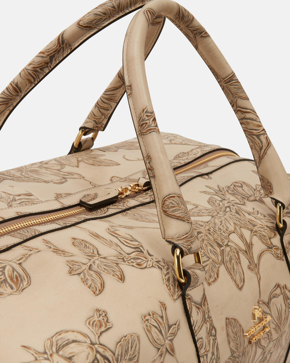 Weekender in mimi Taupe  - Borse Da Viaggio - Borse Da Viaggio - Cuoieria Fiorentina