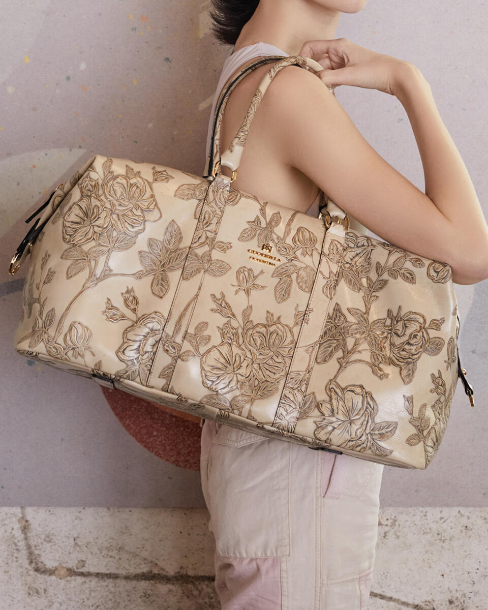 Weekender in mimi Taupe  - Borse Da Viaggio - Borse Da Viaggio - Cuoieria Fiorentina