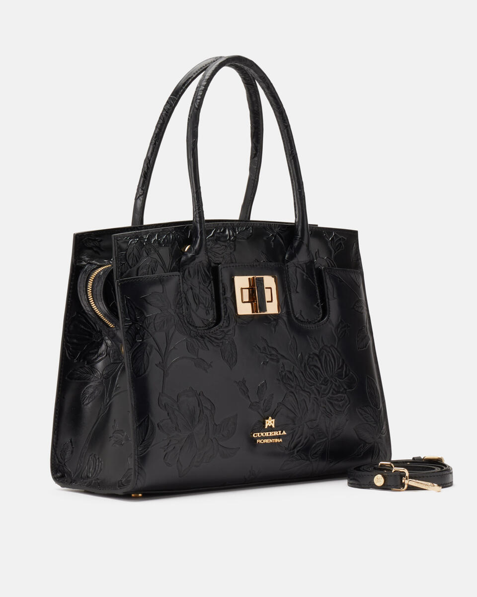Mimi medium tote bag con dettagli in metallo Nero  - Tote Bag - Borse Donna - Borse - Cuoieria Fiorentina
