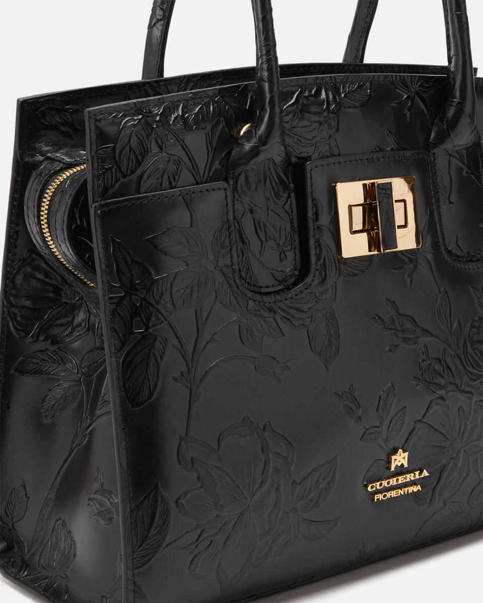 Mimi medium tote bag con dettagli in metallo Nero  - Tote Bag - Borse Donna - Borse - Cuoieria Fiorentina