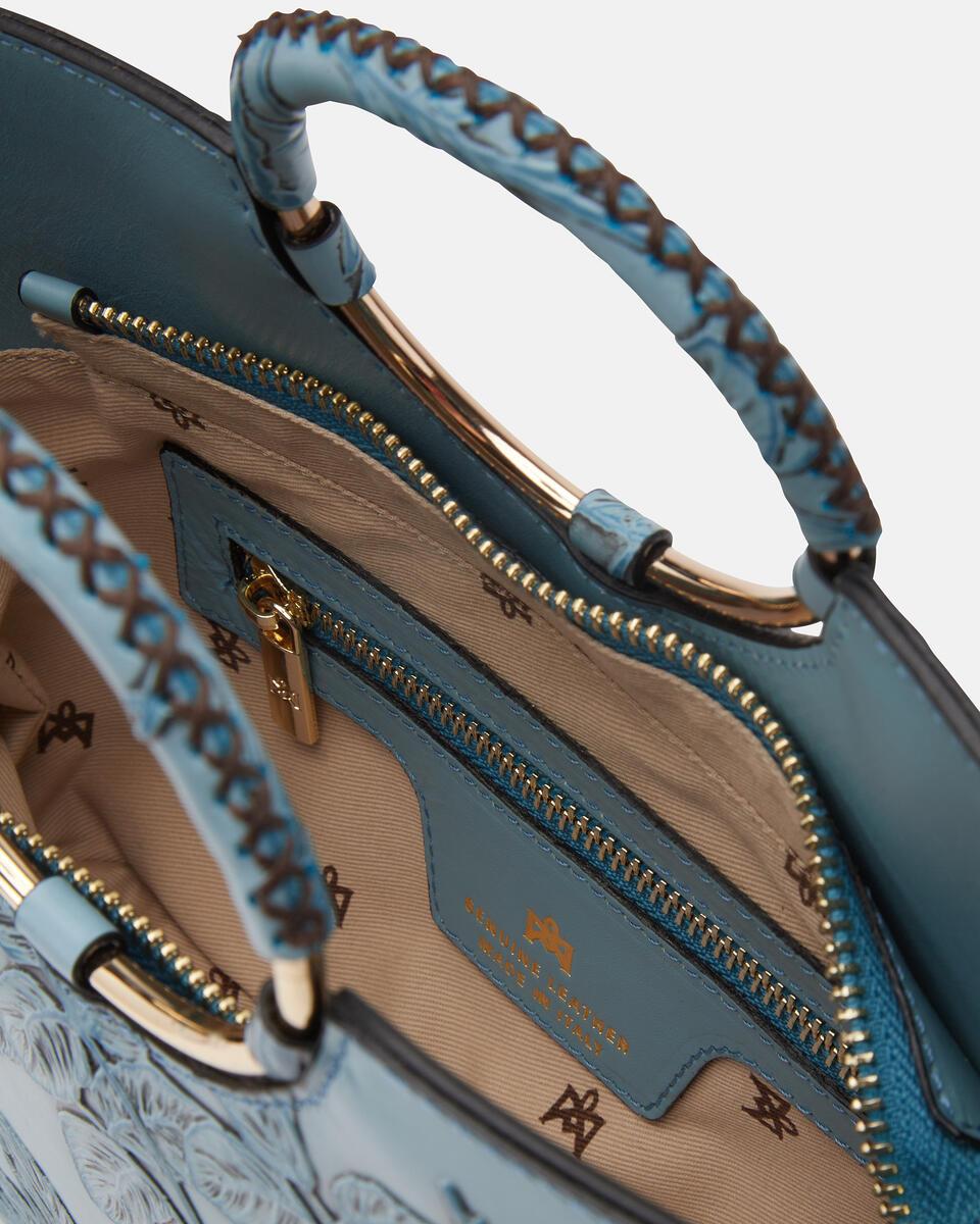 Mimì Mini Xbody Celeste  - Tote Bag - Borse Donna - Borse - Cuoieria Fiorentina