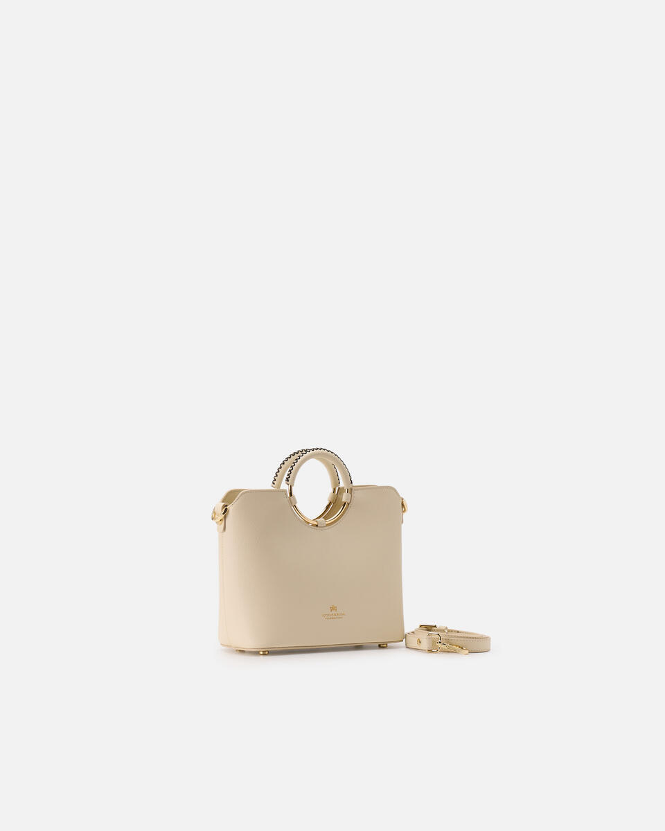 Oblò Mini Xbody in vitello palmellato Prosecco  - Tote Bag - Borse Donna - Borse - Cuoieria Fiorentina