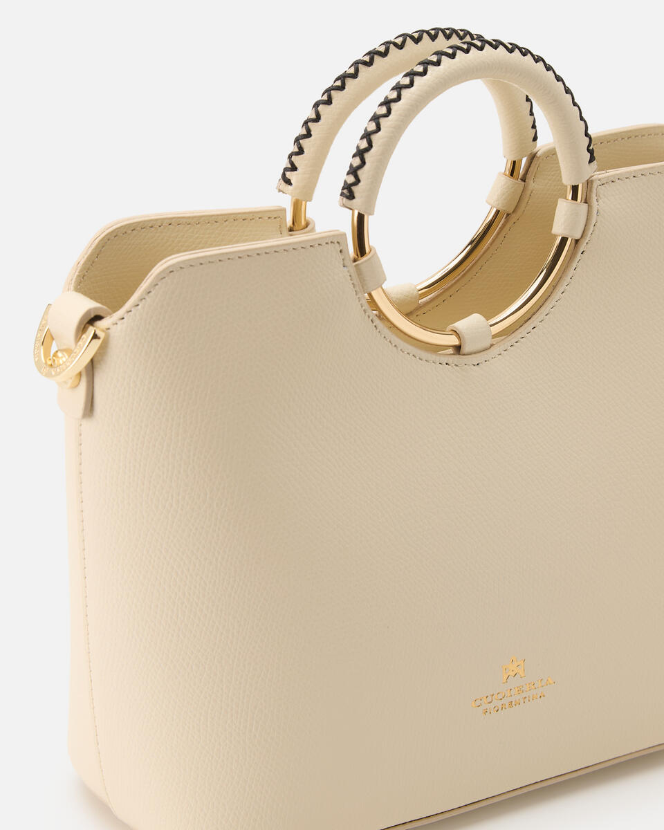 Oblò Mini Xbody in vitello palmellato Prosecco  - Tote Bag - Borse Donna - Borse - Cuoieria Fiorentina