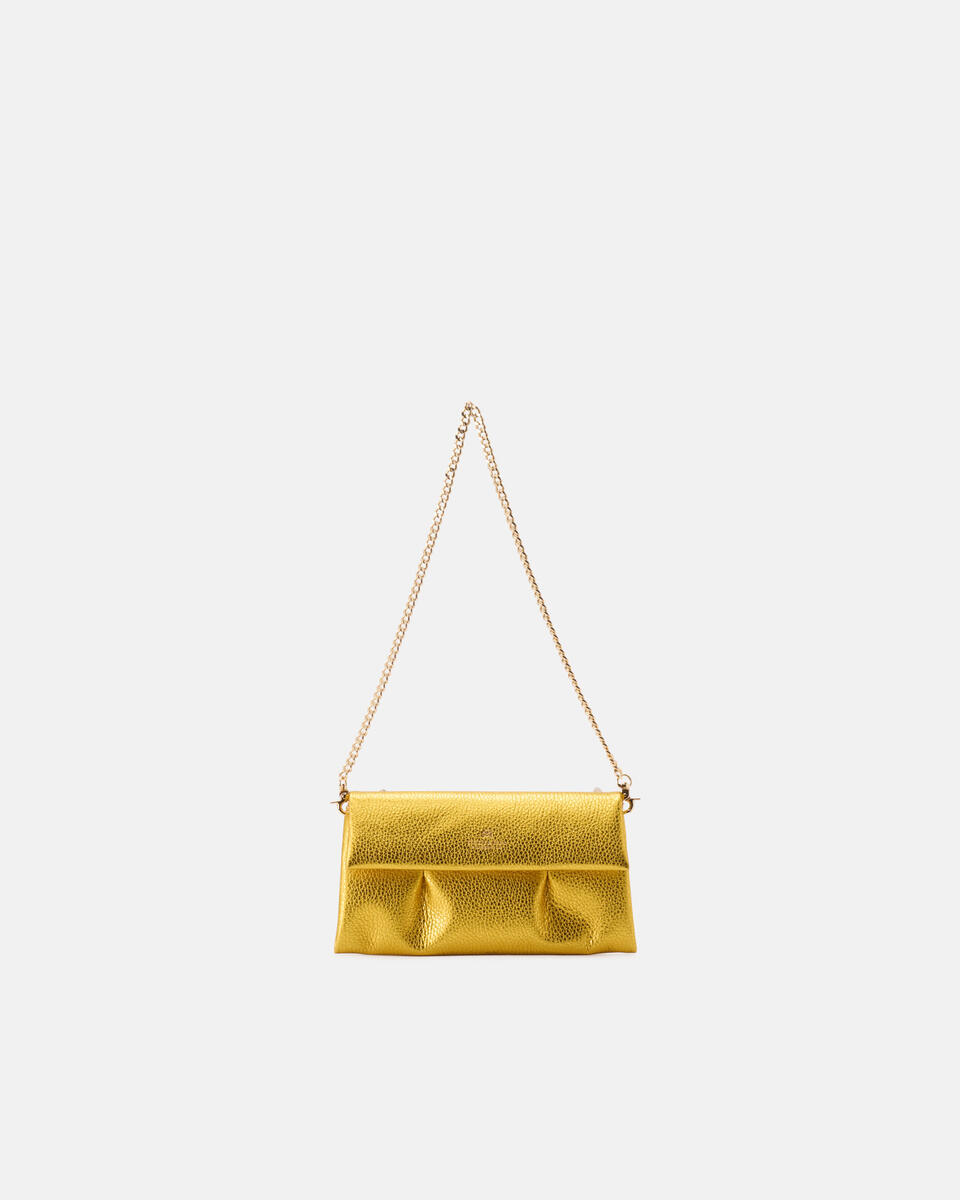 Candy pochette Dollaro Metal Giallo  - Cuoieria Fiorentina