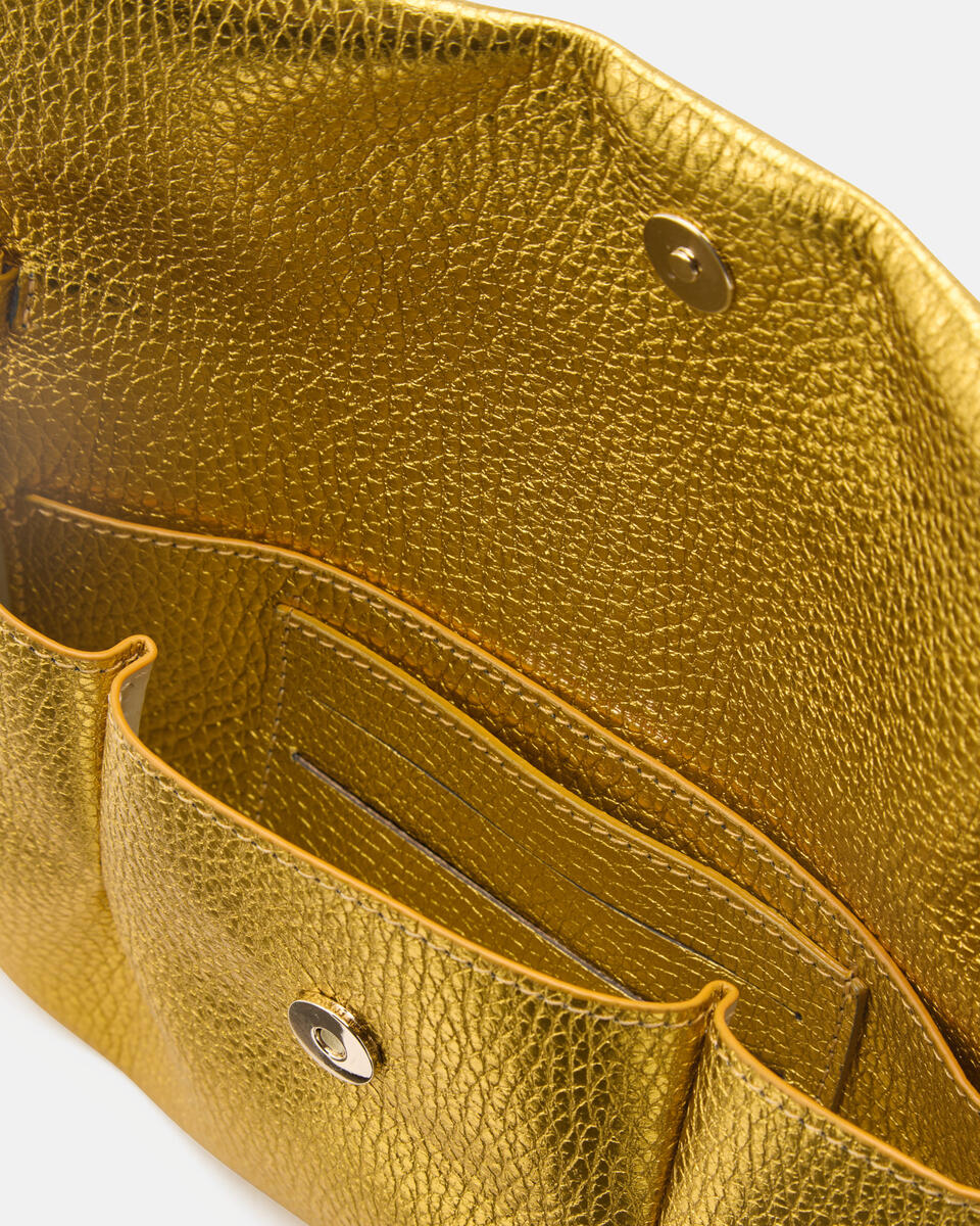 Candy pochette Dollaro Metal Giallo  - Cuoieria Fiorentina