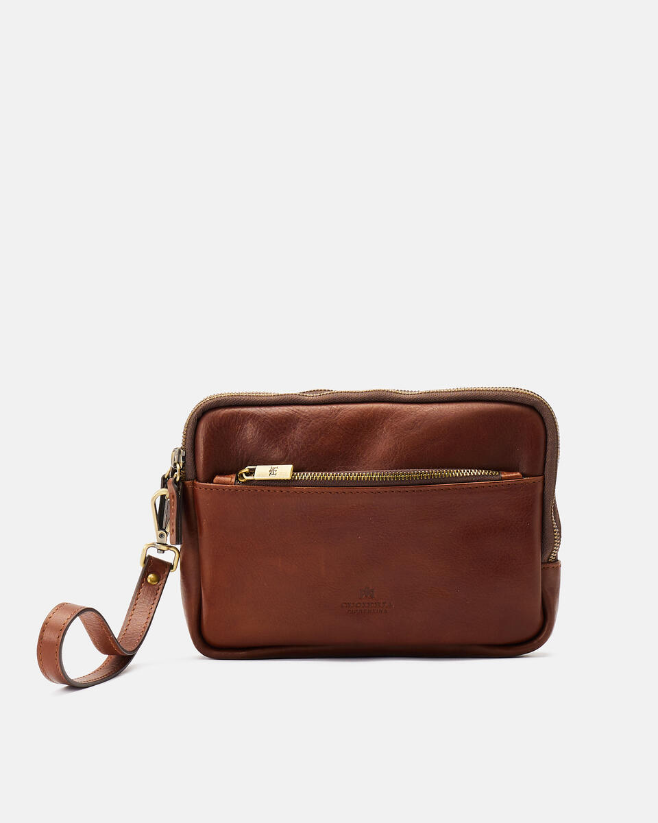 POCHETTE Brown  - Clutch Bags - Men's Bags - Bags - Cuoieria Fiorentina