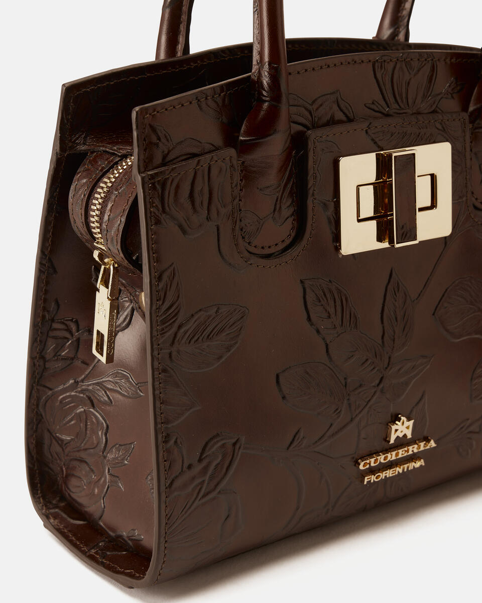 Small tote bag Mahogany  - Tote Bags - Women's Bags - Bags - Cuoieria Fiorentina