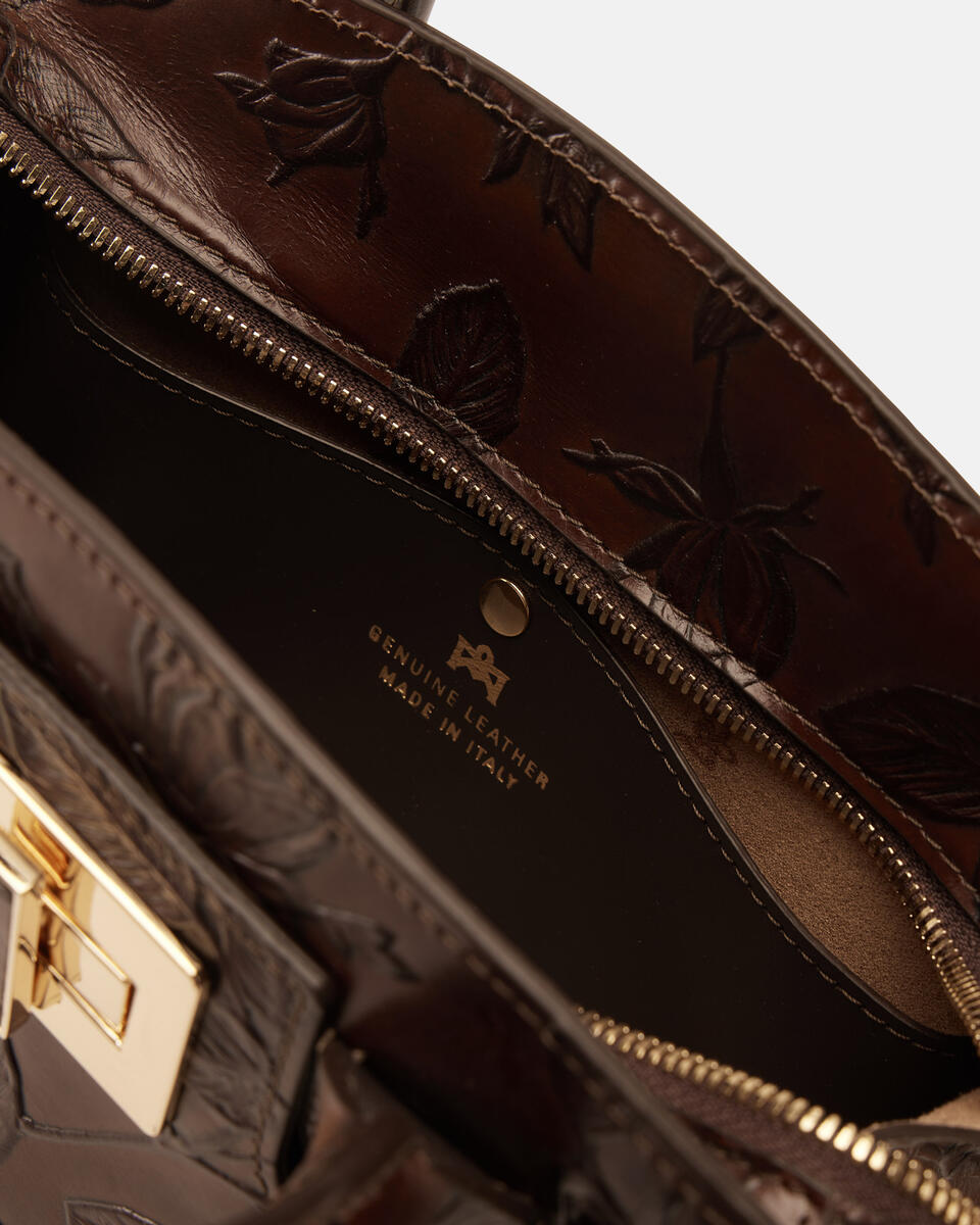 Small tote bag Mahogany  - Tote Bags - Women's Bags - Bags - Cuoieria Fiorentina