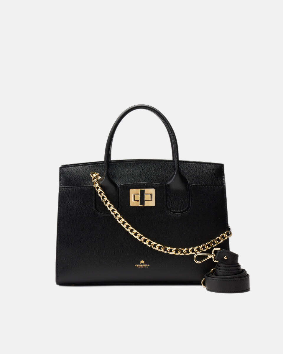 Large tote bag Black  - Tote Bags - Women's Bags - Bags - Cuoieria Fiorentina