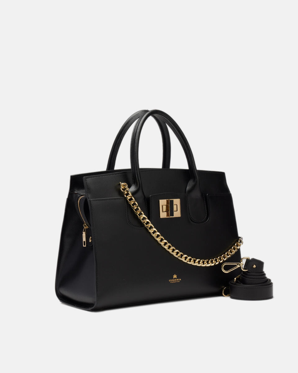 Large tote bag Black  - Tote Bags - Women's Bags - Bags - Cuoieria Fiorentina