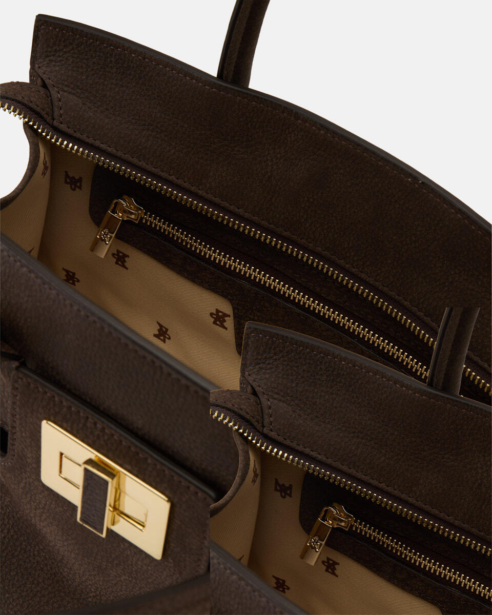 TOTE BAG Chocolate  - Tote Bags - Women's Bags - Bags - Cuoieria Fiorentina
