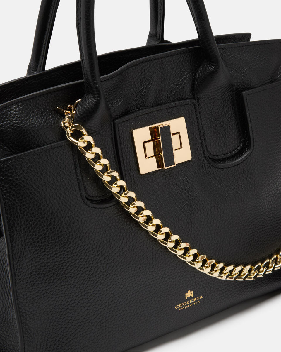 TOTE BAG Black  - Tote Bags - Women's Bags - Bags - Cuoieria Fiorentina