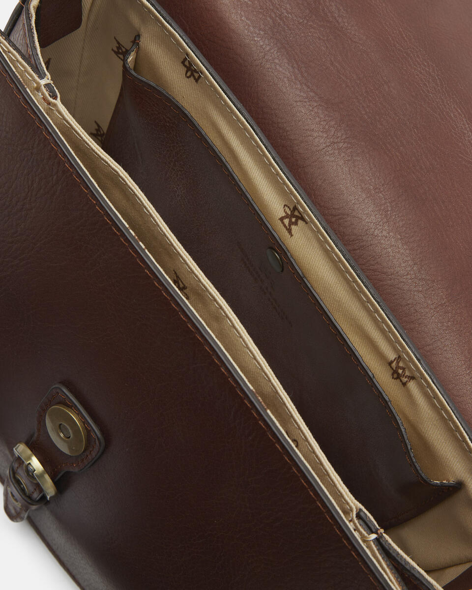 SADDLE BAG Brown  - Messenger Bags - Women's Bags - Bags - Cuoieria Fiorentina