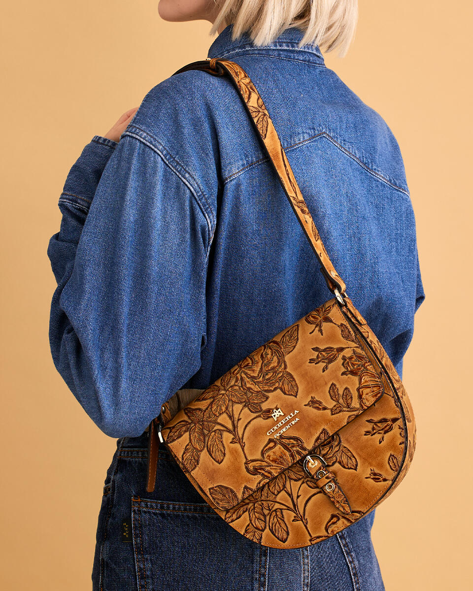 SADDLE BAG Beige  - Messenger Bags - Women's Bags - Bags - Cuoieria Fiorentina