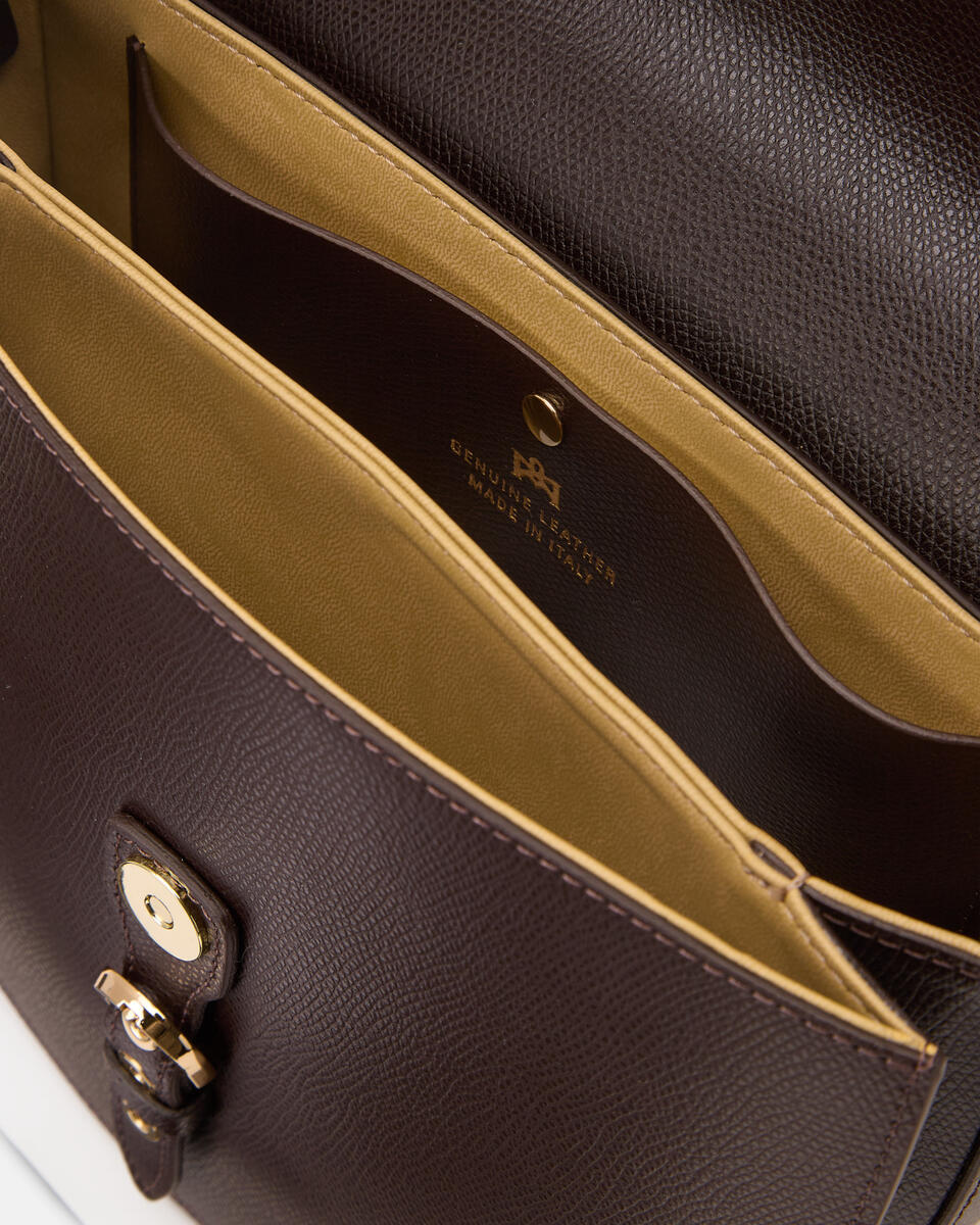 SADDLE BAG Dark brown  - Messenger Bags - Women's Bags - Bags - Cuoieria Fiorentina