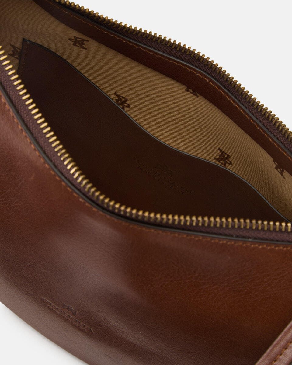 Eva Small Hobo Marrone  - Borse A Spalla - Borse Donna - Borse - Cuoieria Fiorentina