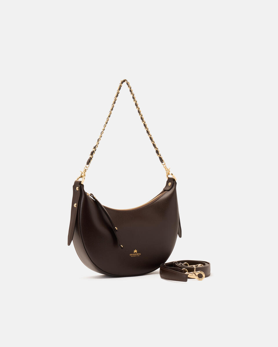 HOBO BAG Dark brown  - Shoulder Bags - Women's Bags - Bags - Cuoieria Fiorentina