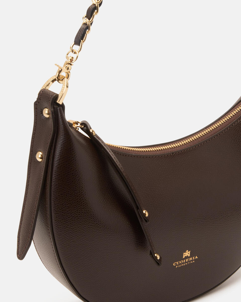HOBO BAG Dark brown  - Shoulder Bags - Women's Bags - Bags - Cuoieria Fiorentina