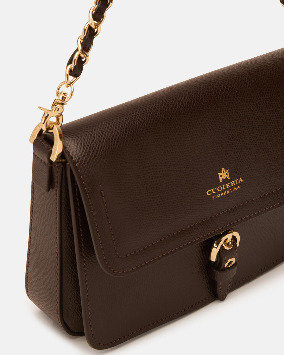FLAP BAG Dark brown  - Shoulder Bags - Women's Bags - Bags - Cuoieria Fiorentina