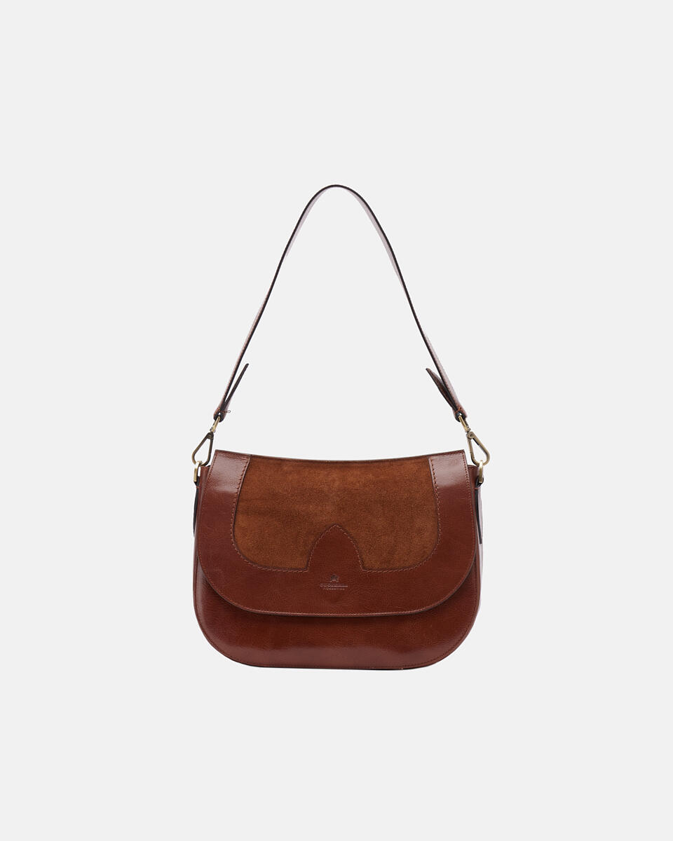 LARGE MESSENGER Brown  - Shoulder Bags - Women's Bags - Bags - Cuoieria Fiorentina