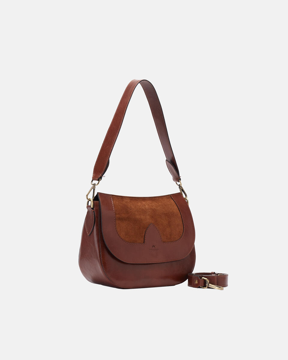 LARGE MESSENGER Brown  - Shoulder Bags - Women's Bags - Bags - Cuoieria Fiorentina