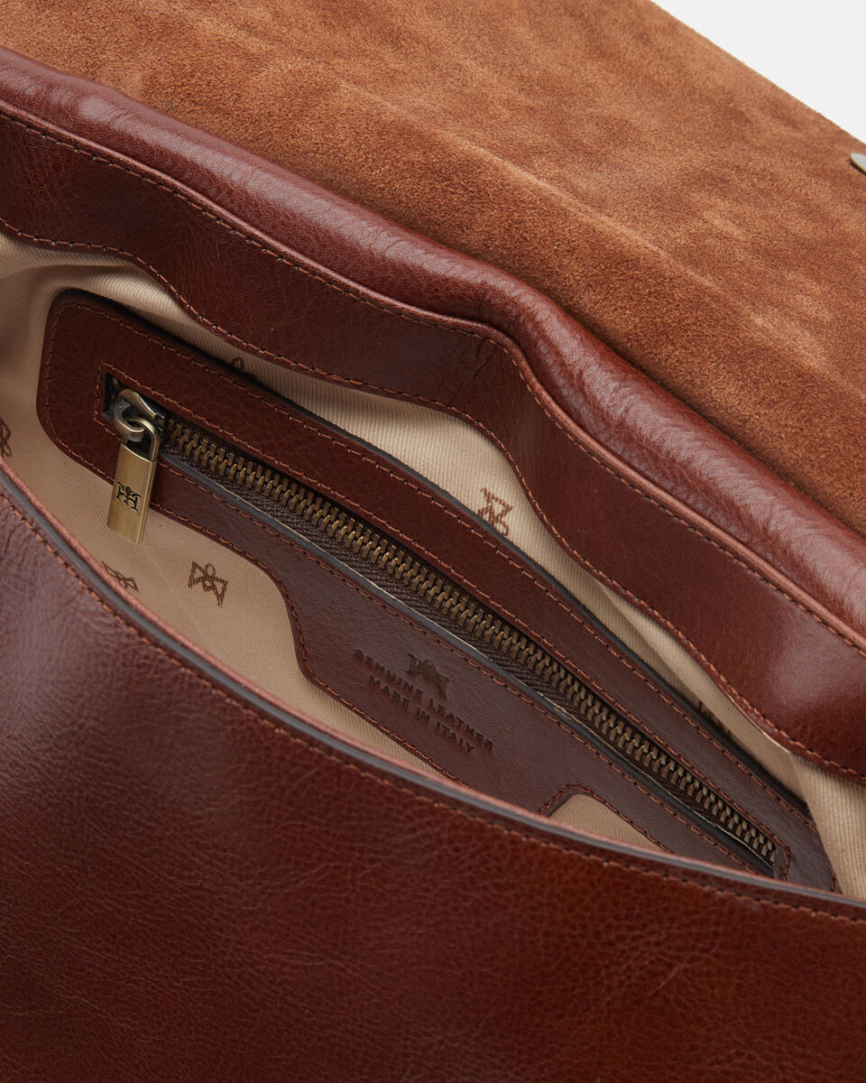 LARGE MESSENGER Brown  - Shoulder Bags - Women's Bags - Bags - Cuoieria Fiorentina