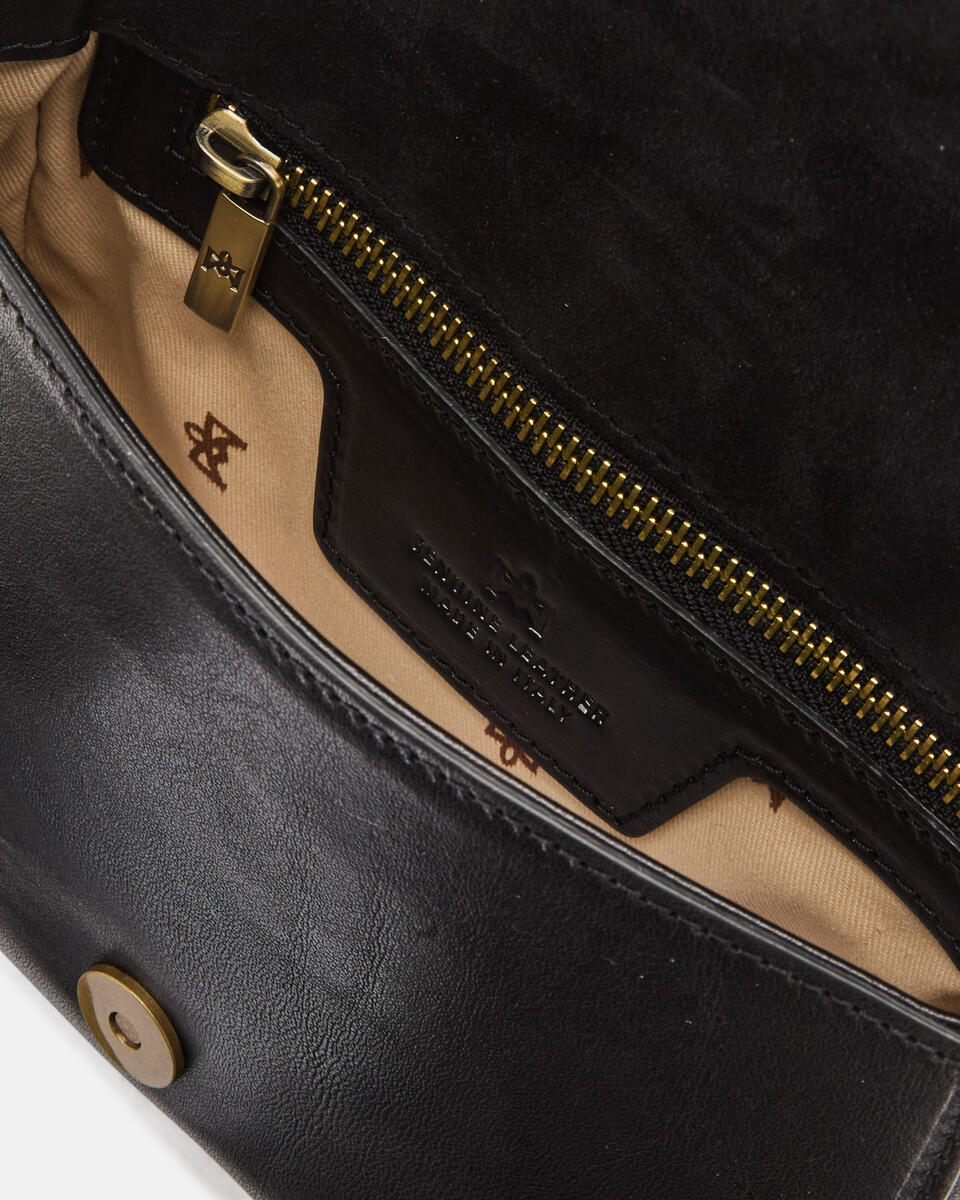 Small messenger Black  - Mini Bags - Women's Bags - Bags - Cuoieria Fiorentina