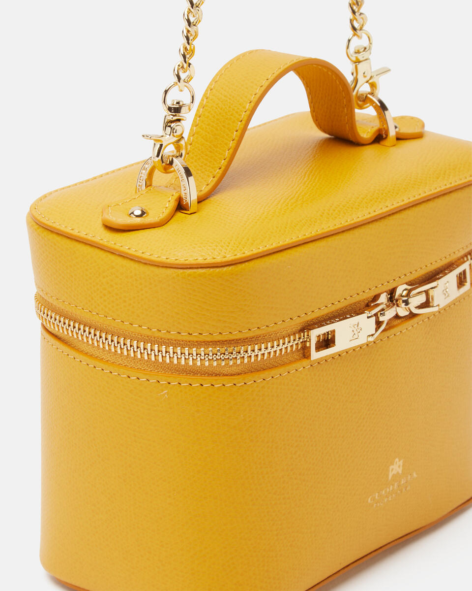 BEAUTY CASE BAG Yellow  - Travel Accessories - Travel Bags - Cuoieria Fiorentina