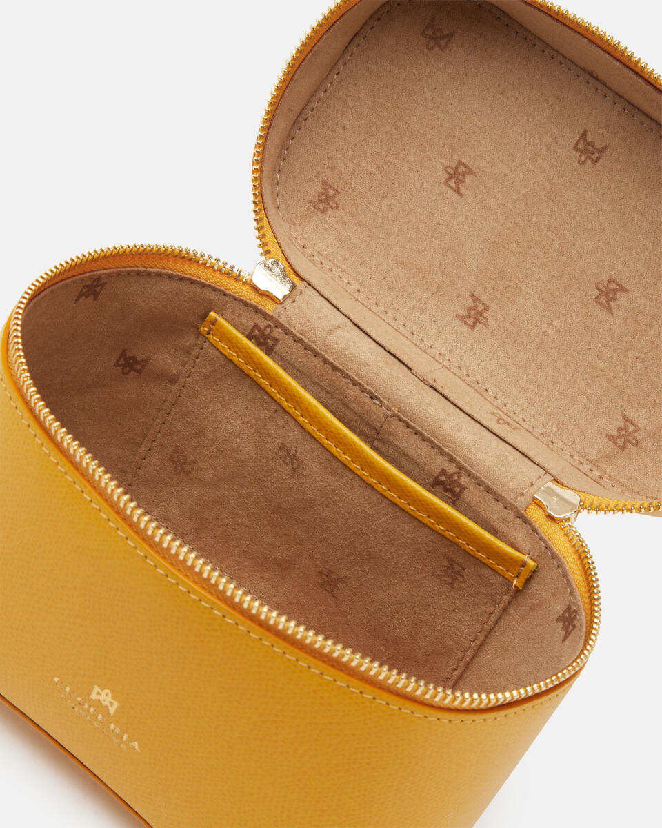 BEAUTY CASE BAG Yellow  - Travel Accessories - Travel Bags - Cuoieria Fiorentina