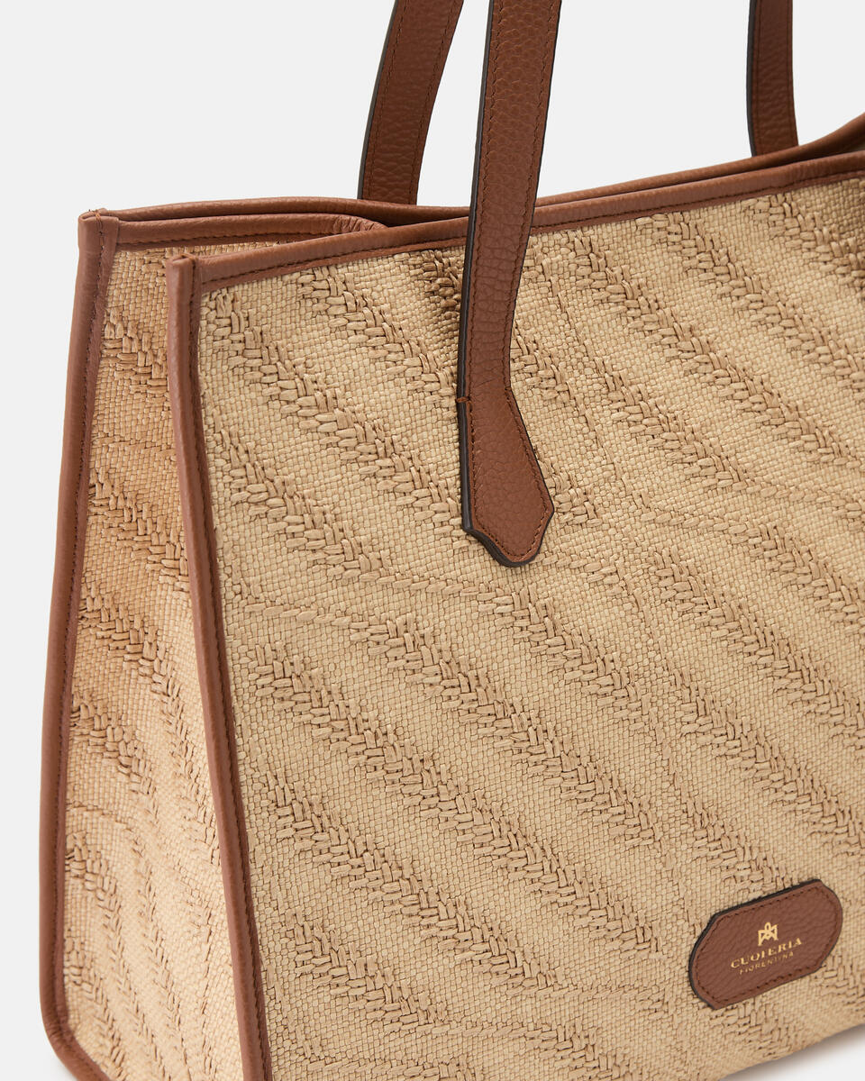 SHOPPING BAG Caramel  - Shopping - Women's Bags - Bags - Cuoieria Fiorentina