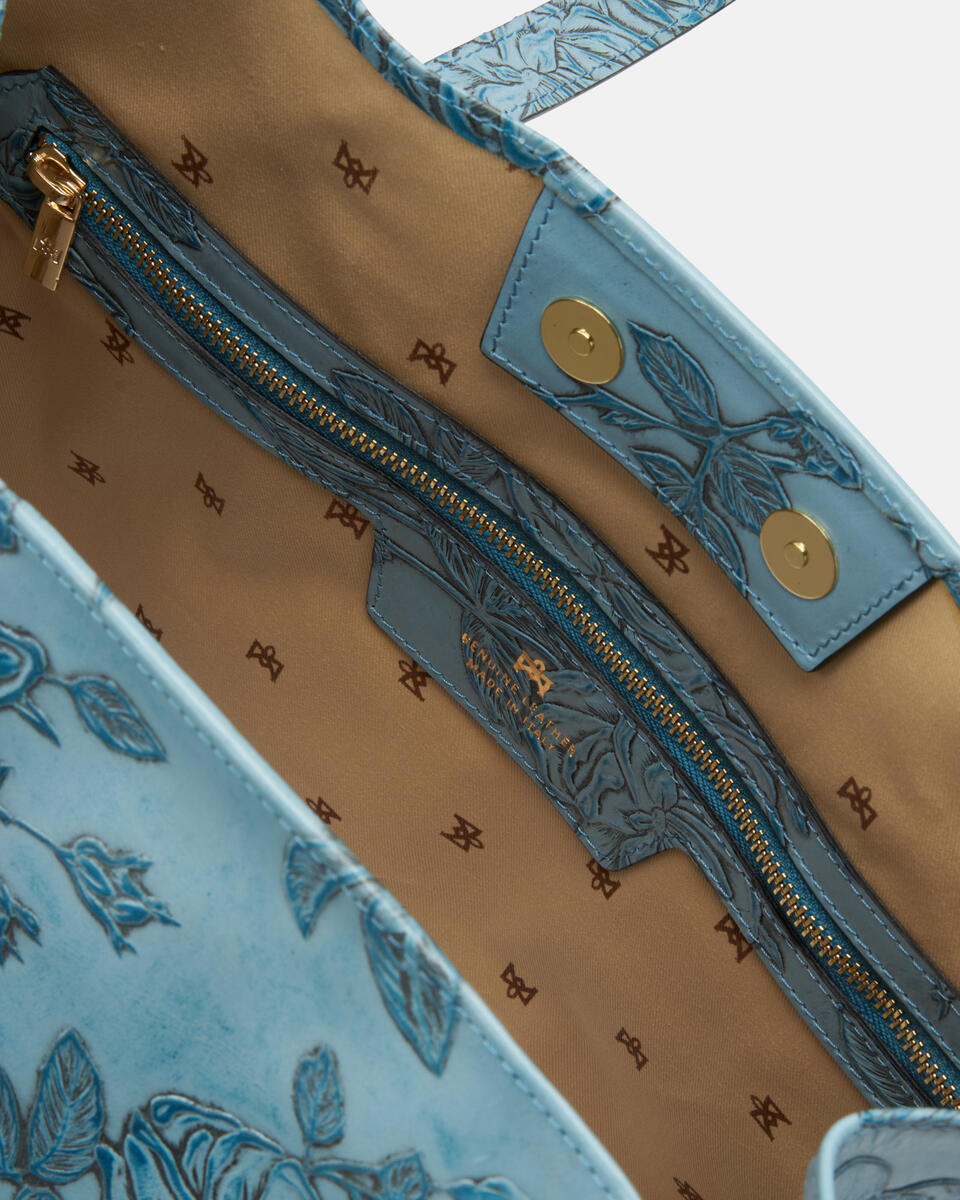 SHOPPING BAG Light blue  - Shopping - Women's Bags - Bags - Cuoieria Fiorentina