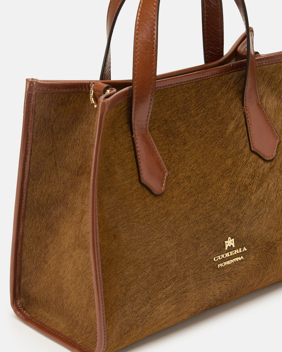 Dora Medium tote Cavallino Caramel  - Tote Bag - Borse Donna - Borse - Cuoieria Fiorentina