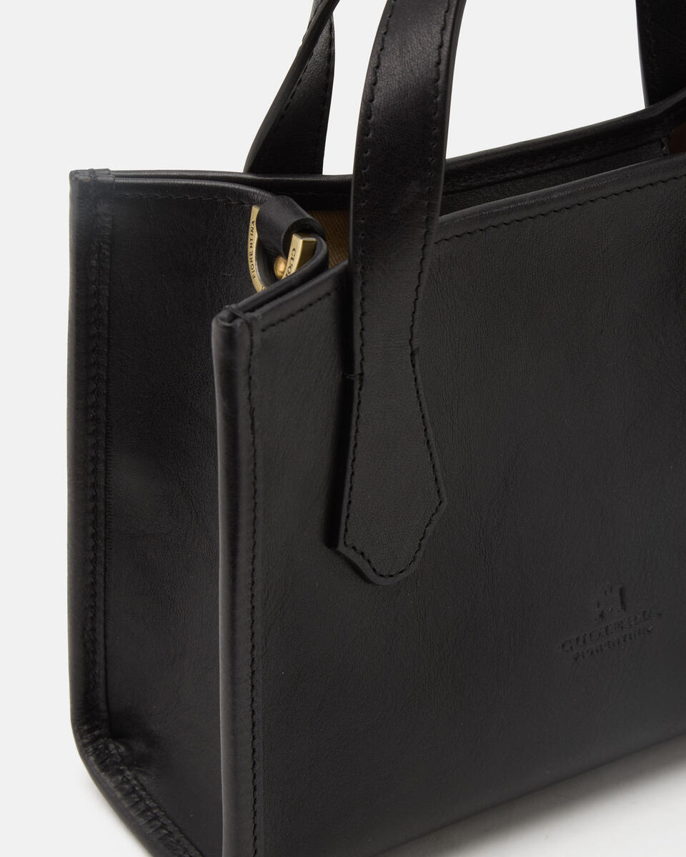 MINI TOTE BAG Black  - Tote Bags - Women's Bags - Bags - Cuoieria Fiorentina