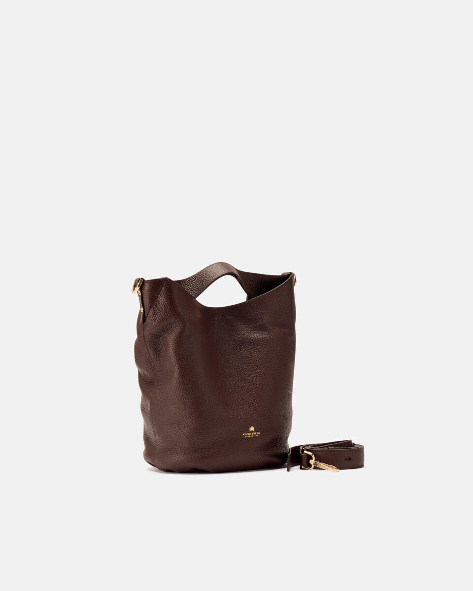 BUCKET BAG Chocolate  - Bags - Special Price - Cuoieria Fiorentina