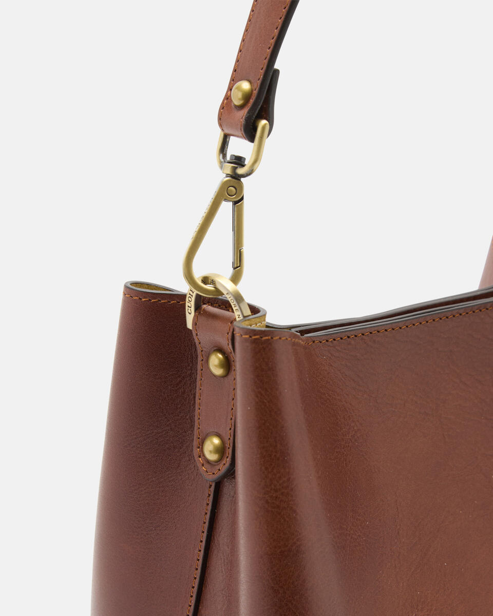 small bucket bag Brown  - Bucket Bags - Women's Bags - Bags - Cuoieria Fiorentina