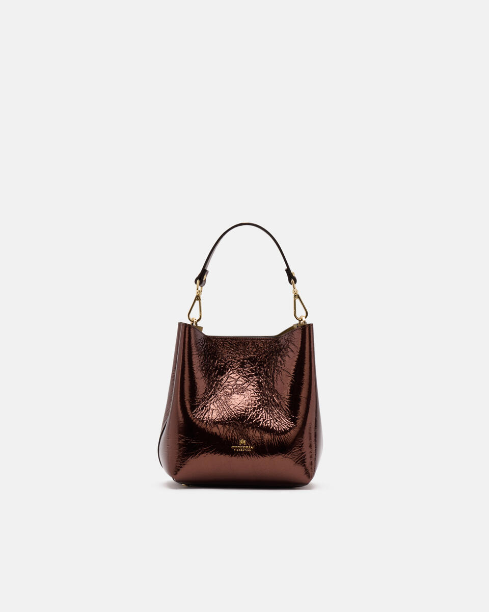 SMALL BUCKET BAG Chocolate  - Bucket Bags - Women's Bags - Bags - Cuoieria Fiorentina