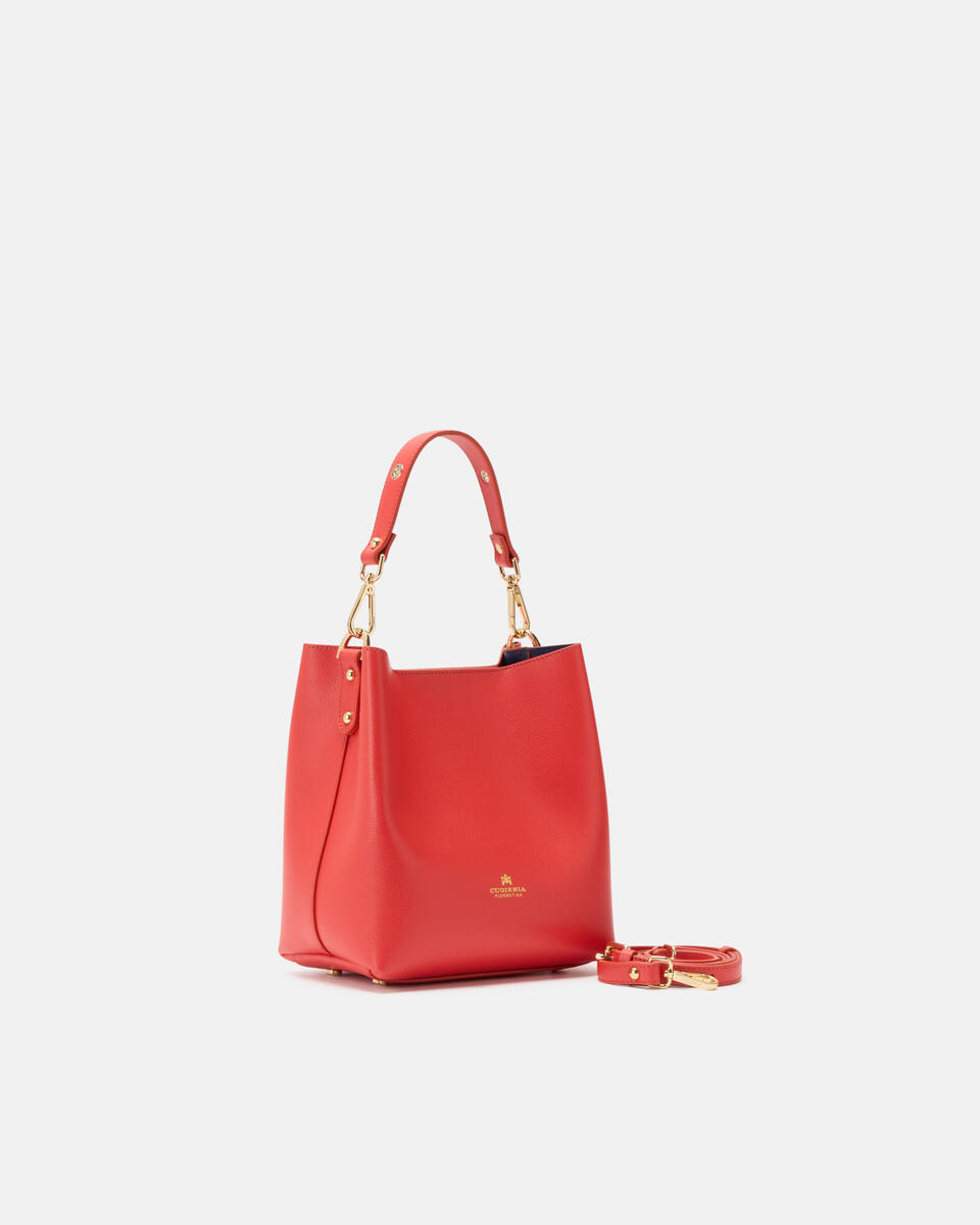 SMALL BUCKET BAG Coral  - Bucket Bags - Women's Bags - Bags - Cuoieria Fiorentina