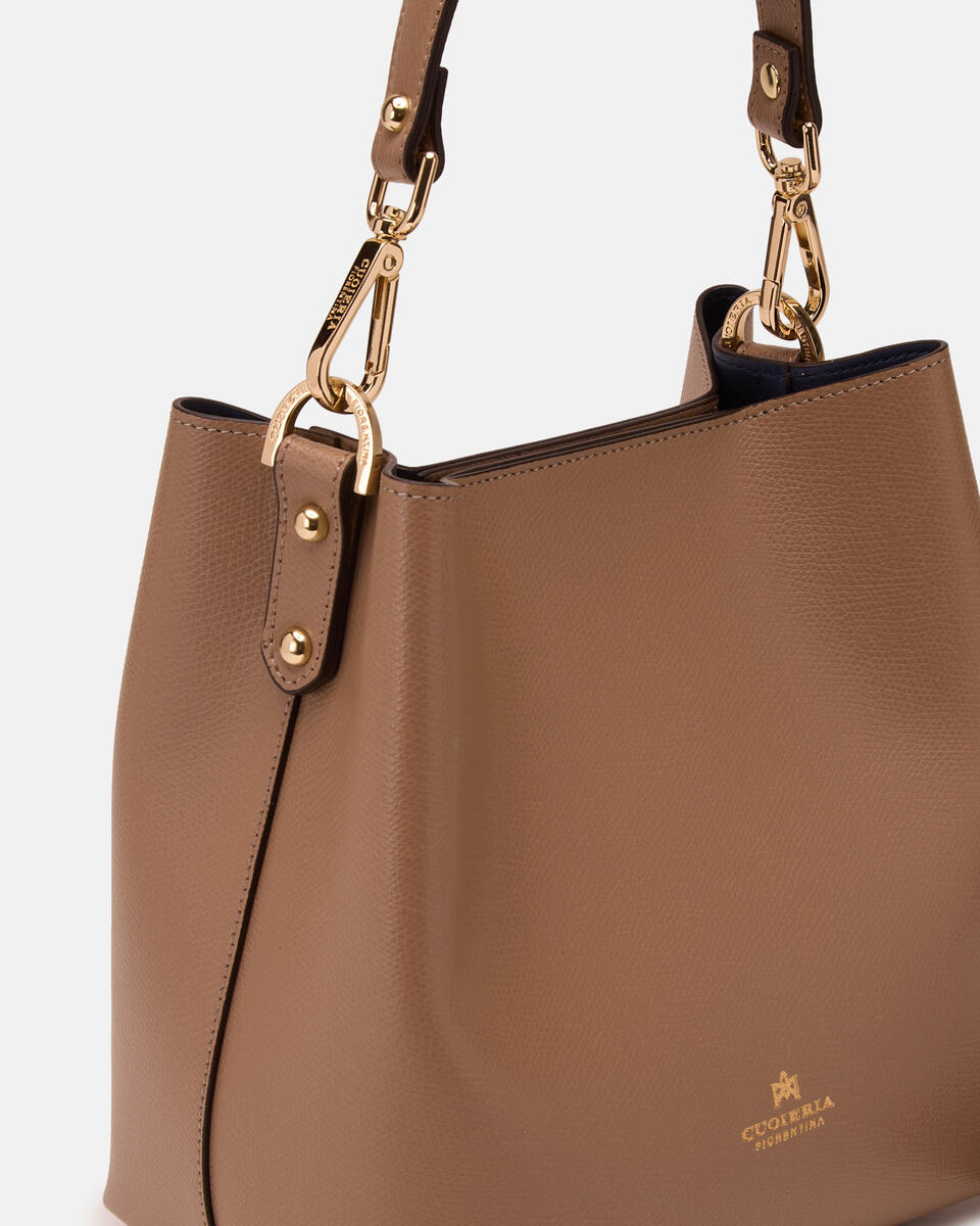SMALL BUCKET BAG Desert  - Bucket Bags - Women's Bags - Bags - Cuoieria Fiorentina