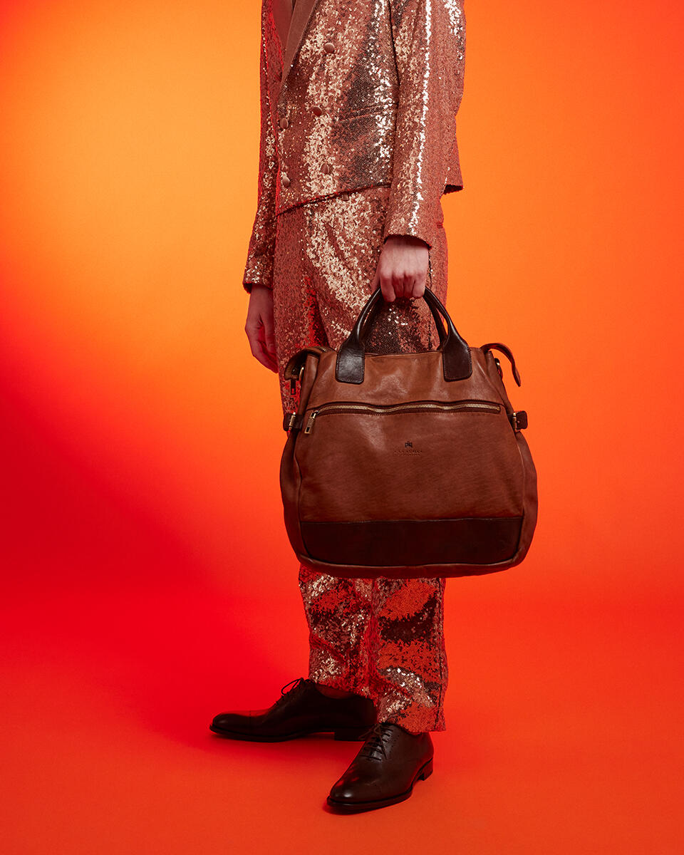 Tote Bag Millennial Bruciato  - Cartelle - Borse Uomo - Borse - Cuoieria Fiorentina