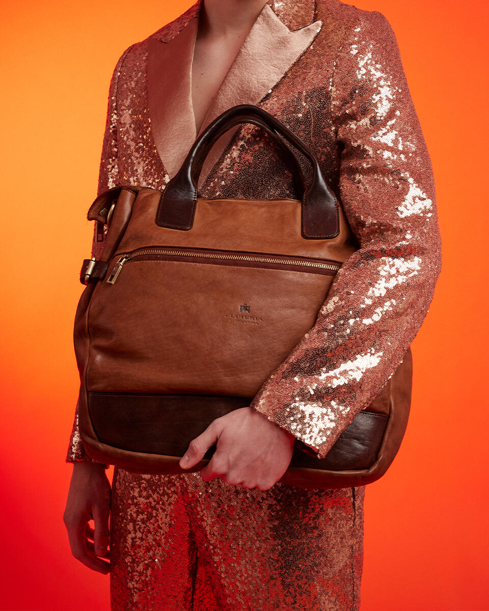Tote Bag Millennial Bruciato  - Cartelle - Borse Uomo - Borse - Cuoieria Fiorentina