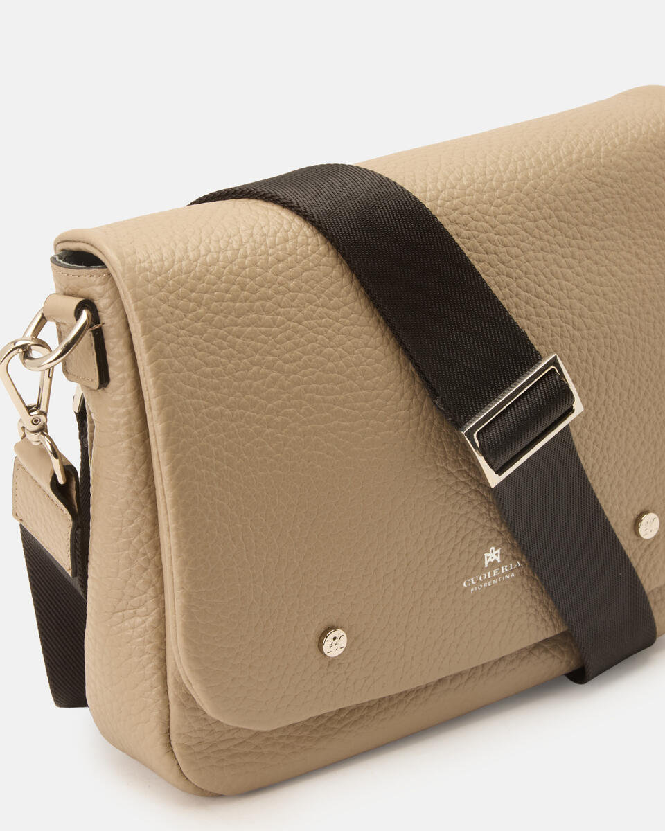MESSENGER Taupe  - Crossbody Bags - Men's Bags - Bags - Cuoieria Fiorentina