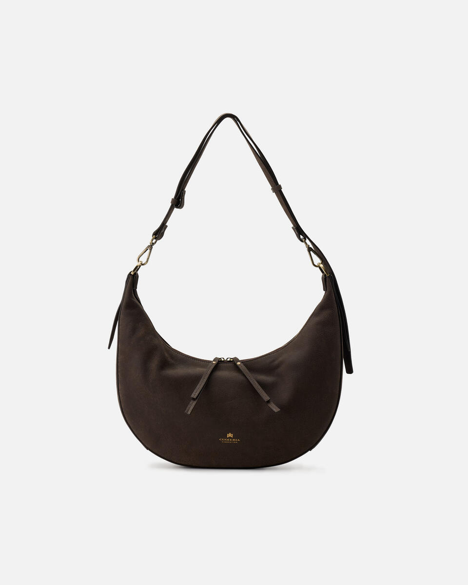 HOBO BAG Chocolate  - Shoulder Bags - Women's Bags - Bags - Cuoieria Fiorentina