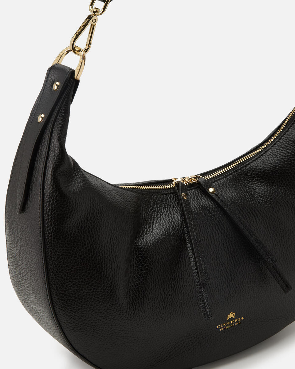 HOBO BAG Black  - Shoulder Bags - Women's Bags - Bags - Cuoieria Fiorentina
