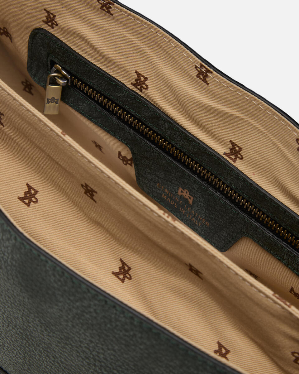 LARGE FLAP BAG Moss  - Cuoieria Fiorentina